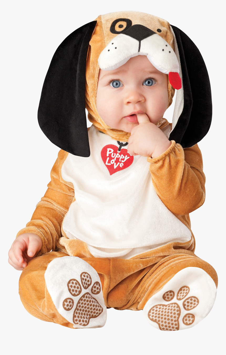 Baby, Child Png - Baby Wearing Dog Costume, Transparent Png, Free Download