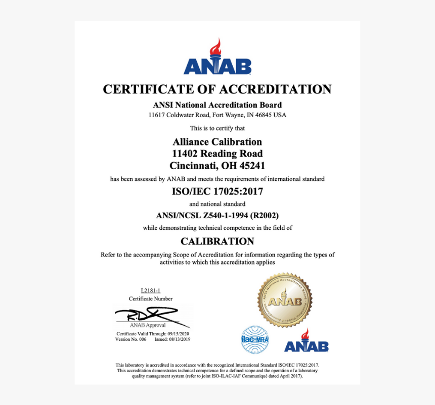 Iso 17025 Accreditation Certificate, HD Png Download, Free Download