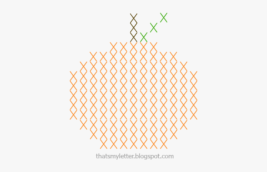 Simple Pumpkin Cross Stitch Patterns, HD Png Download, Free Download