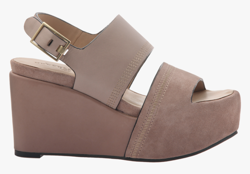 Naked Feet Mallow Women"s Platform Wedge In Mid Taupe - Sandal, HD Png Download, Free Download