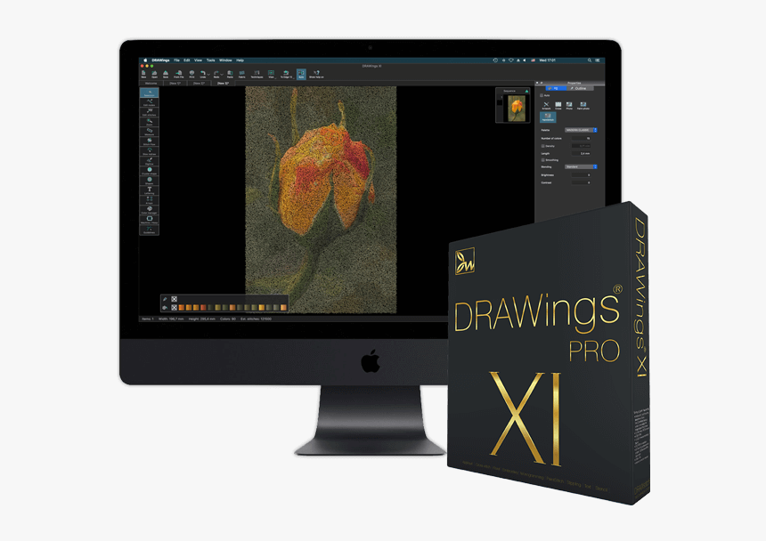 Drawings Xi Embroidery Software - Computer Monitor, HD Png Download, Free Download