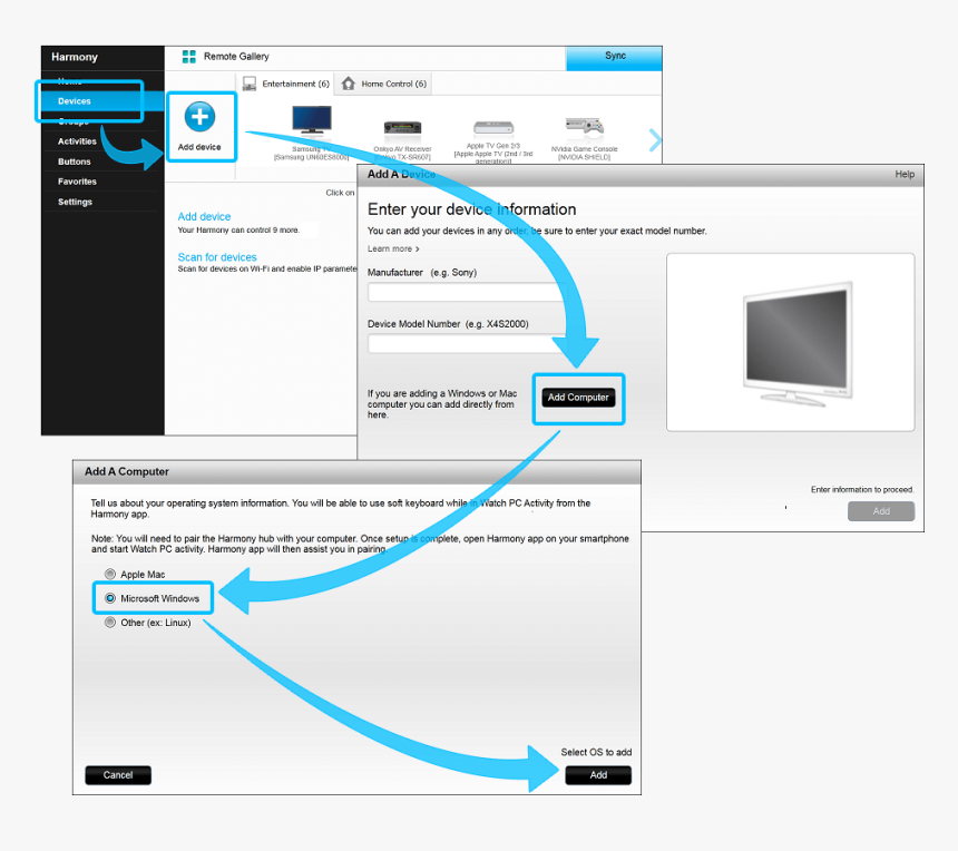 Harmony Desktop Software - Harmony Remote Pc Control, HD Png Download, Free Download