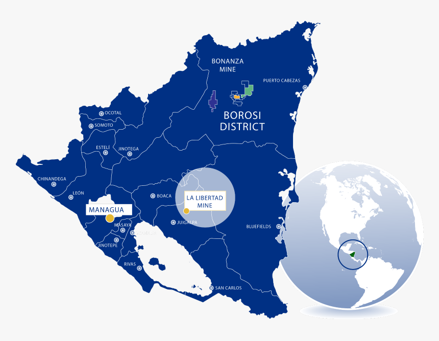 Mapa De Nicaragua Vector, HD Png Download, Free Download