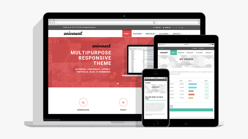 Free Responsive Theme Prestashop, HD Png Download, Free Download