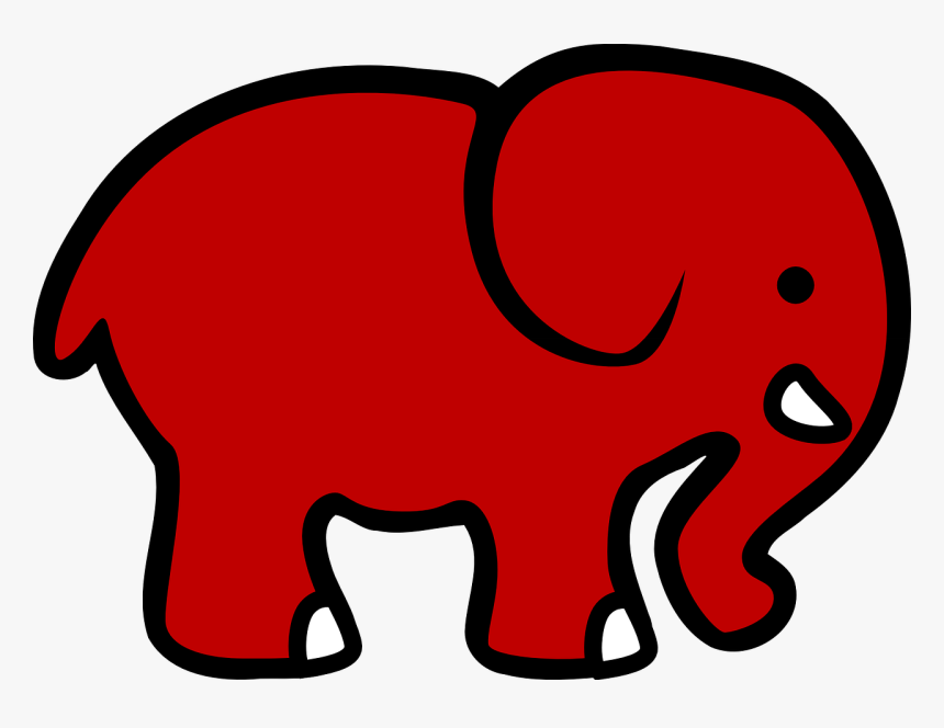 Red Elephant Clipart, HD Png Download, Free Download