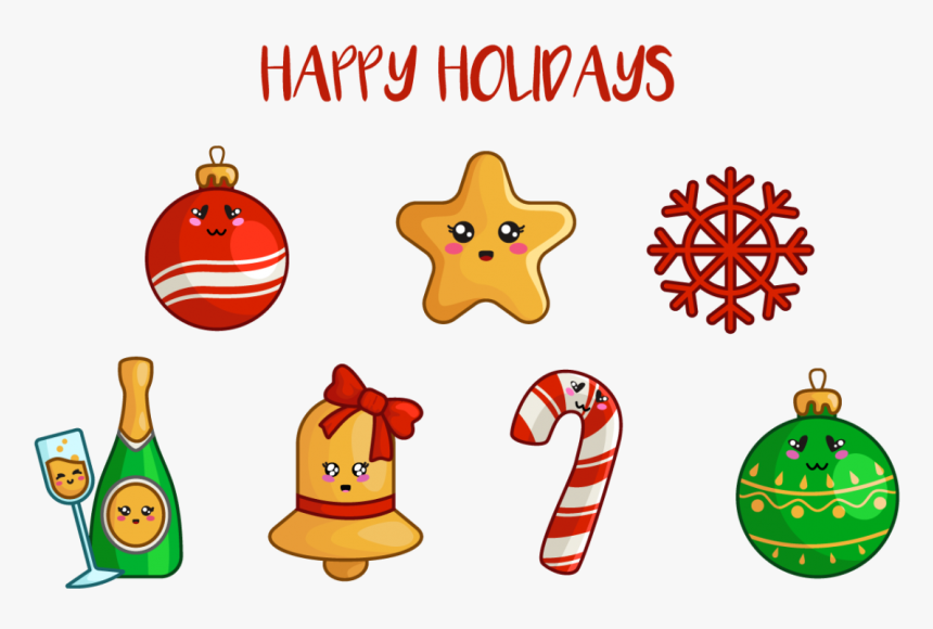 Cute Characters Set Example Image - Merry Christmas Characters Christmas, HD Png Download, Free Download