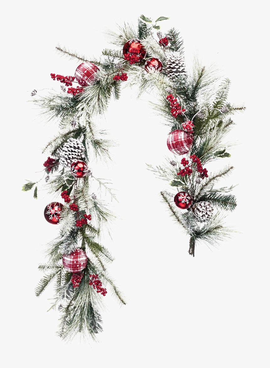 Outdoor Christmas Garland Png Transparent Picture - Christmas Tree, Png Download, Free Download