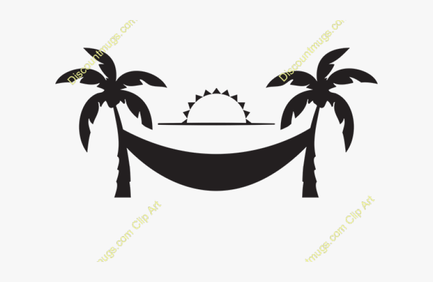 Transparent Hammock Png - Palm Tree Silhouette Clip Art, Png Download, Free Download