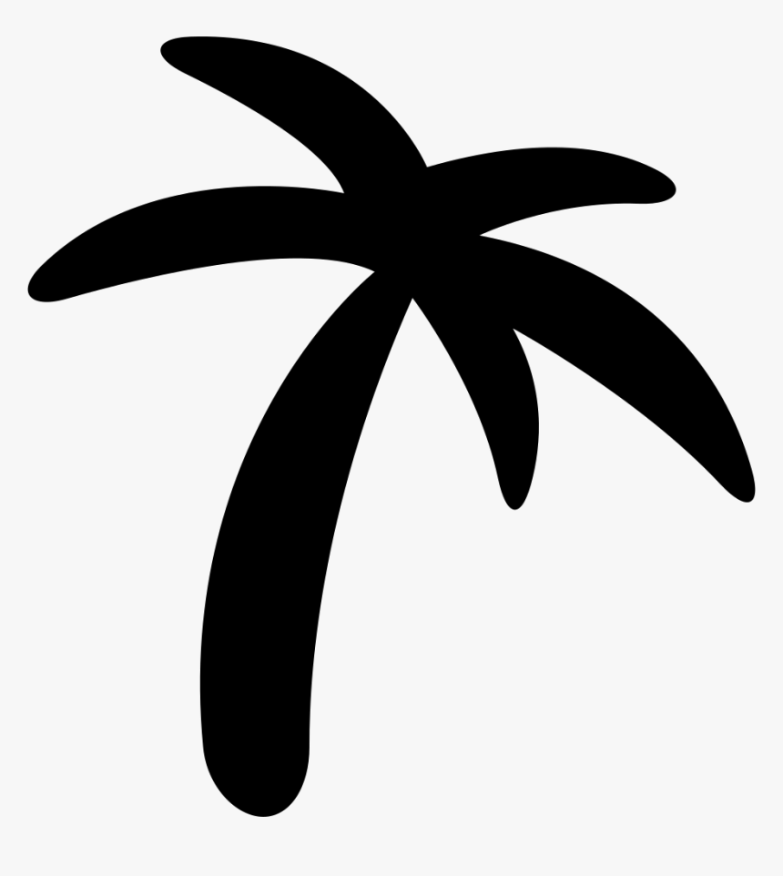 Palm Tree Black Shape - Palme Schablone, HD Png Download, Free Download