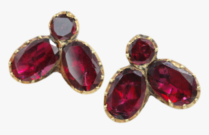 Georgian Garnet Fly Studs - Earrings, HD Png Download, Free Download