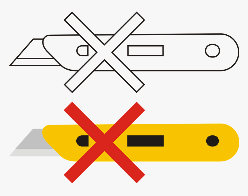 Symbol, Knife, Blade, Edge, Do Not Apply, No Background - Cross, HD Png Download, Free Download
