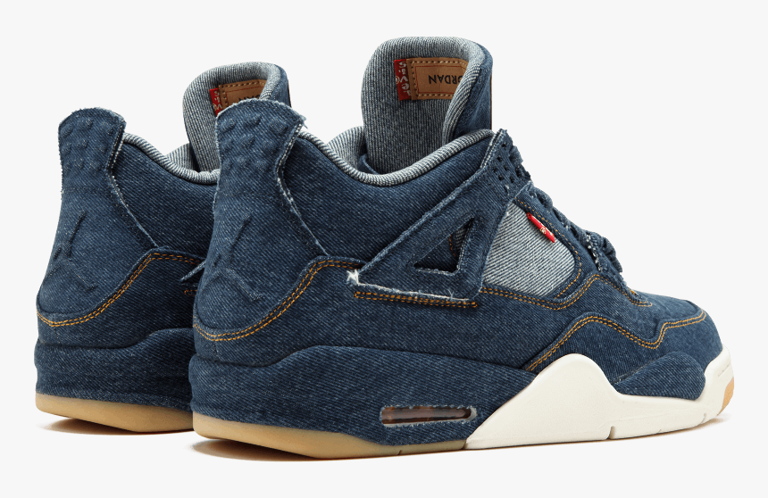 Air Jordan 4 Levi"s Denim - Levi Jordans Back, HD Png Download, Free Download