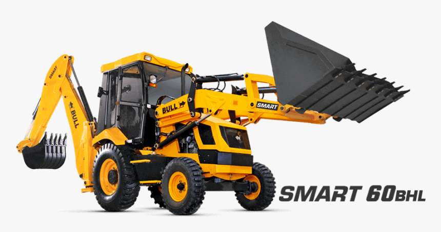 Construction-equipment - Bull Smart Backhoe Loader, HD Png Download, Free Download