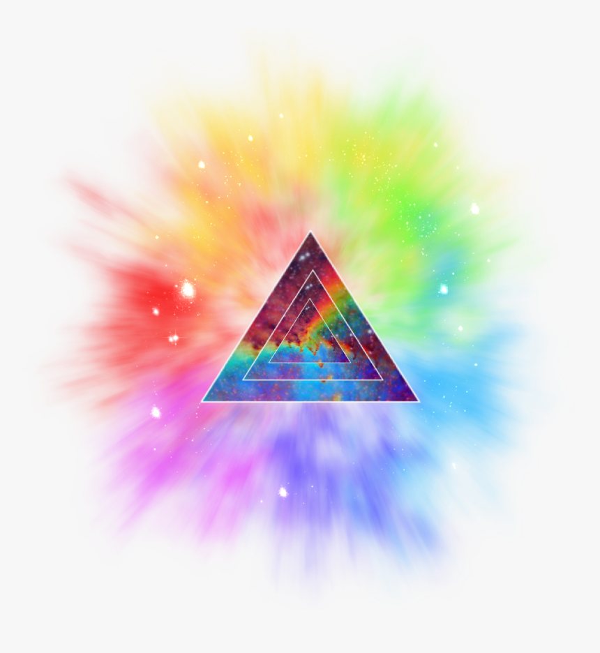 #rainbow #explosion #colour #triangle #burst - Triangle, HD Png Download, Free Download