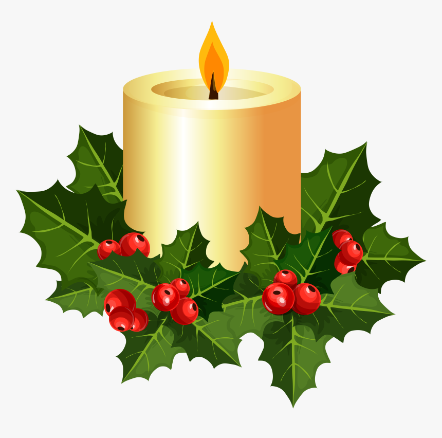 Christmas Candle Clipart At Getdrawings , Png Download, Transparent Png, Free Download