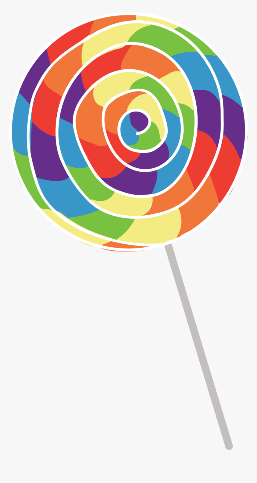 Rainbow Lollipop Png -rainbow Lollildpi - Transparent Rainbow Lollipop Clipart, Png Download, Free Download