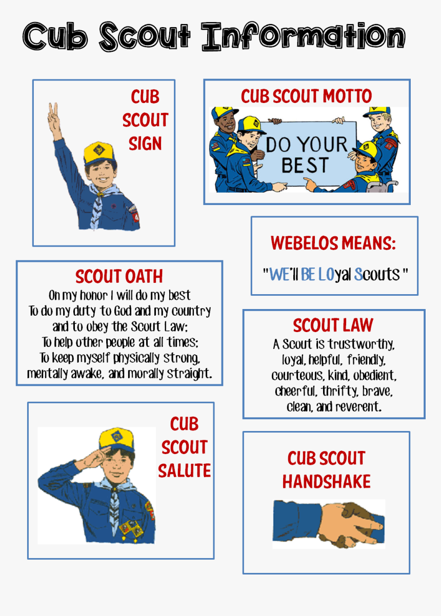 Printable Cub Scout Law And Oath, HD Png Download, Free Download