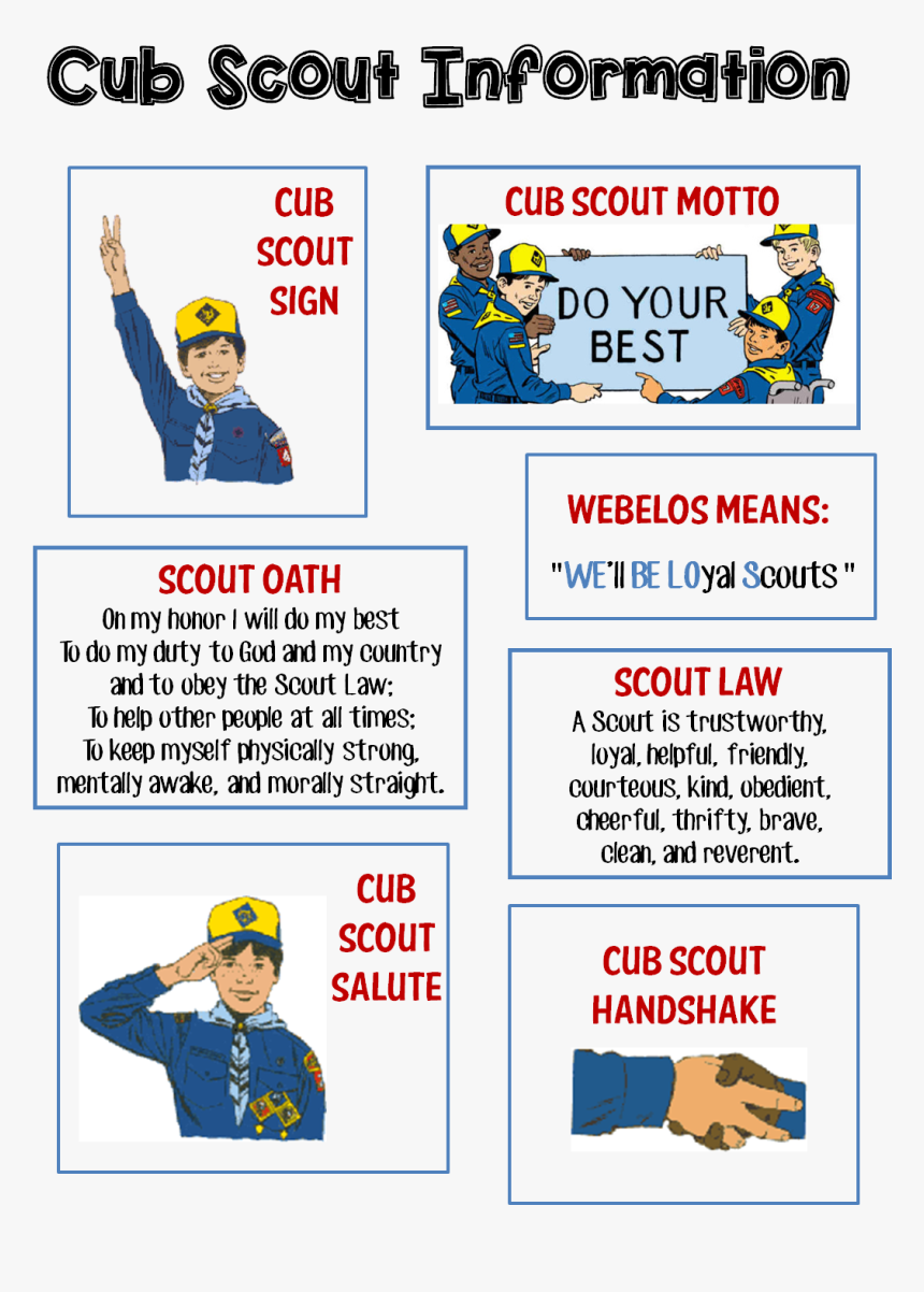 Printable Cub Scout Law And Oath HD Png Download Kindpng