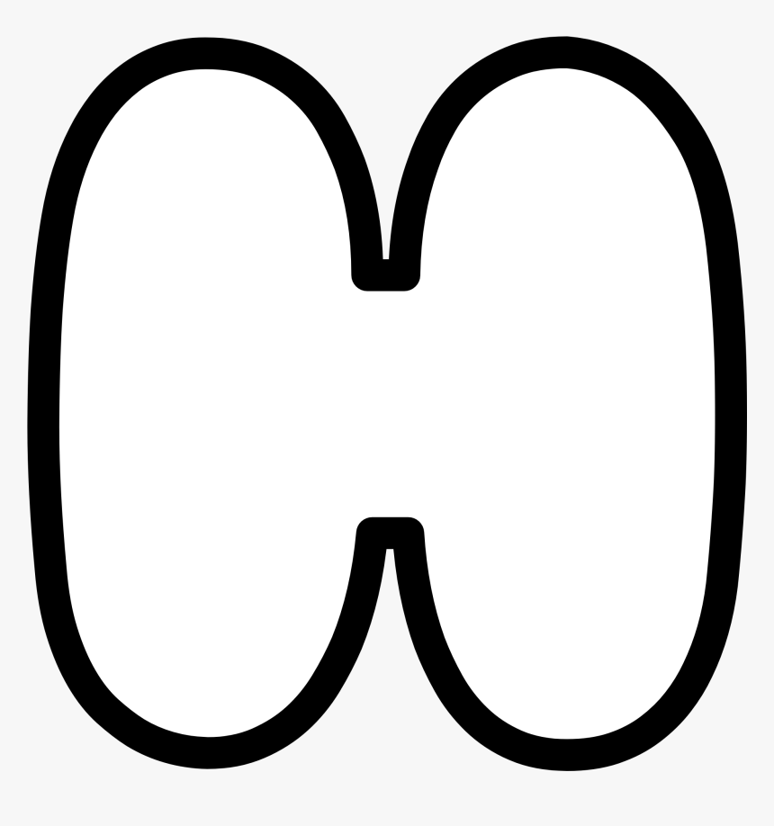 Uppercase Bubble Letter H, HD Png Download - kindpng