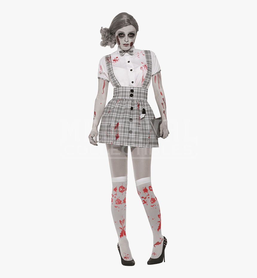 Zombie School Girl Costume - Dead School Girl Halloween, HD Png Download, Free Download