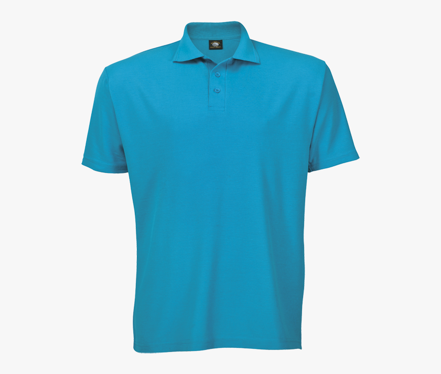 Free Tshirt Template Blue Golf Shirt - Polo T Shirt Turquoise, HD Png Download, Free Download