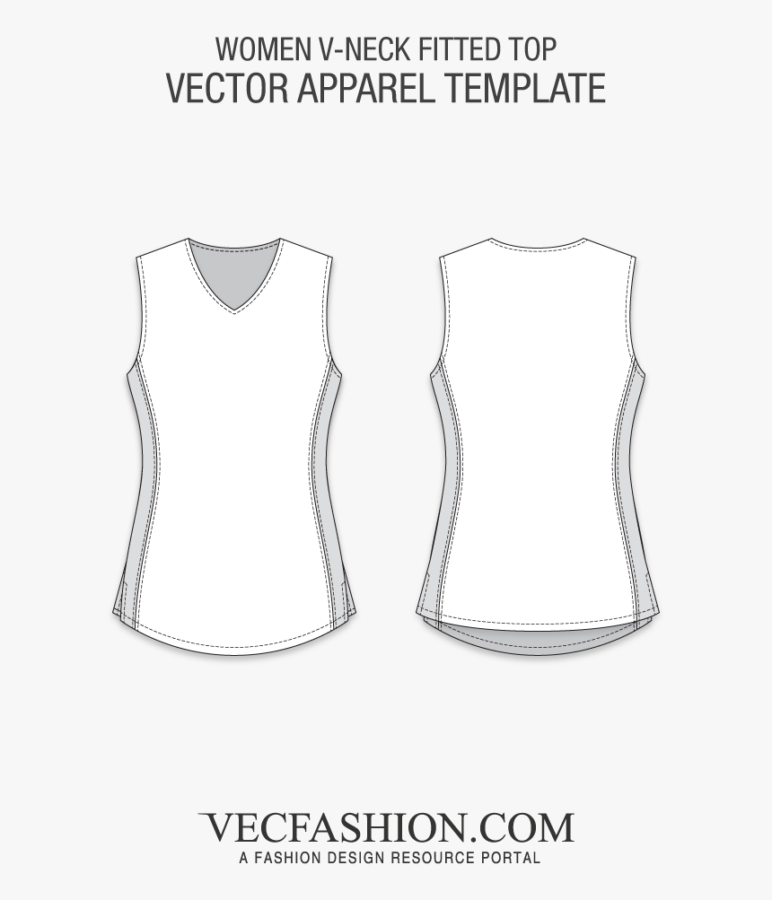Women V Neck Fitted Top"
 Class="lazyload Lazyload - Men Tank Top Template, HD Png Download, Free Download