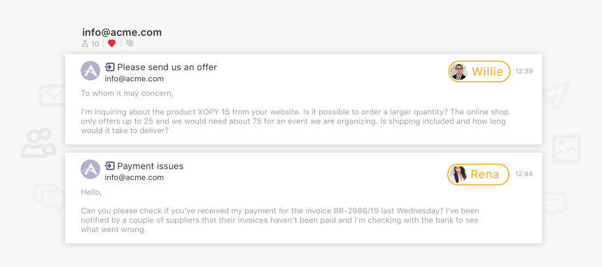 looping you in email chain