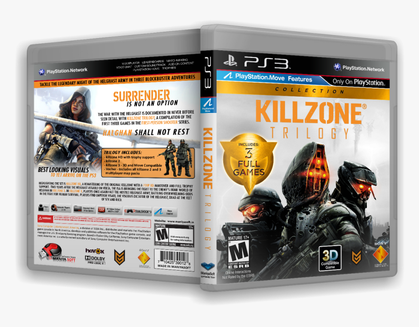 Killzone Trilogy Box Cover - Killzone Trilogy Ps3, HD Png Download, Free Download