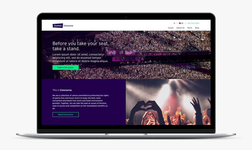 Req Stubhub Concourse Example - Website, HD Png Download, Free Download