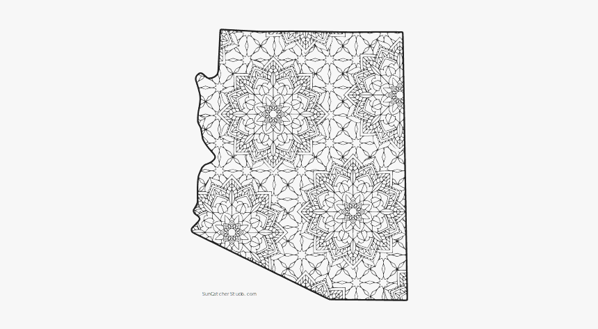 Free Printable Arizona Coloring Page With Pattern To - Printable Wisconsin Coloring Pages, HD Png Download, Free Download