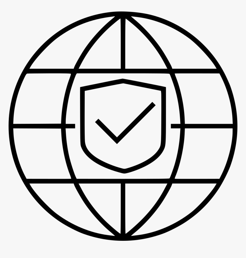 Network Protection - Line Globe Icon, HD Png Download, Free Download