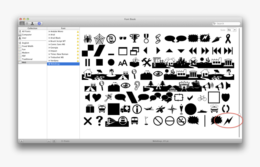 Font Book - Webdings - Wingdings Mac, HD Png Download, Free Download