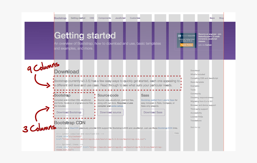 Bootstrap Grid Design Examples, HD Png Download, Free Download