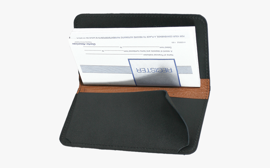 Leather Checkbook Cover - Wallet, HD Png Download, Free Download