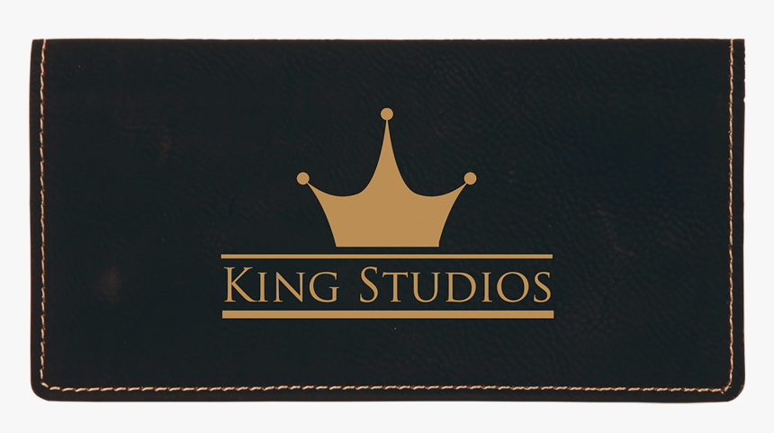Black/gold Leatherette Checkbook Cover With Custom, HD Png Download, Free Download