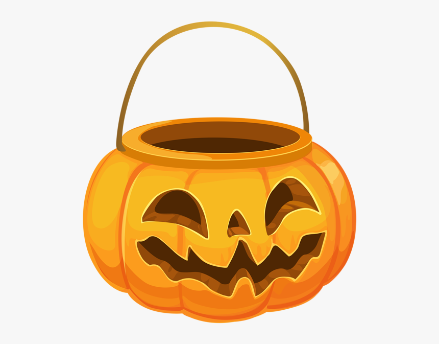 Halloween Png - Halloween Pumpkin Basket Png, Transparent Png, Free Download