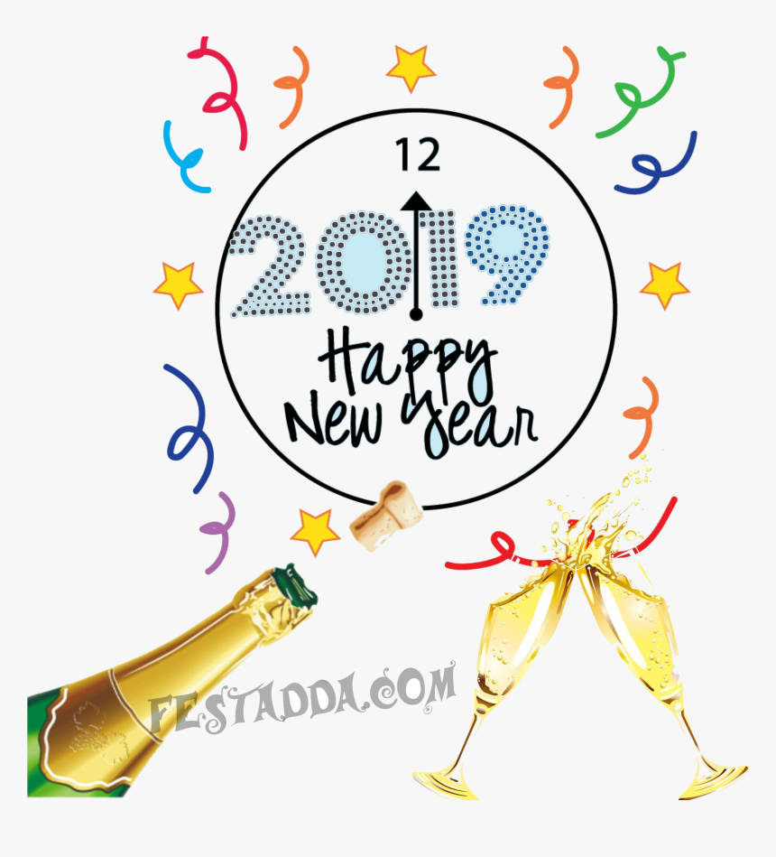 Happy New Year Free Clipart Images Pics For Whatsapp - New Years Clipart, HD Png Download, Free Download