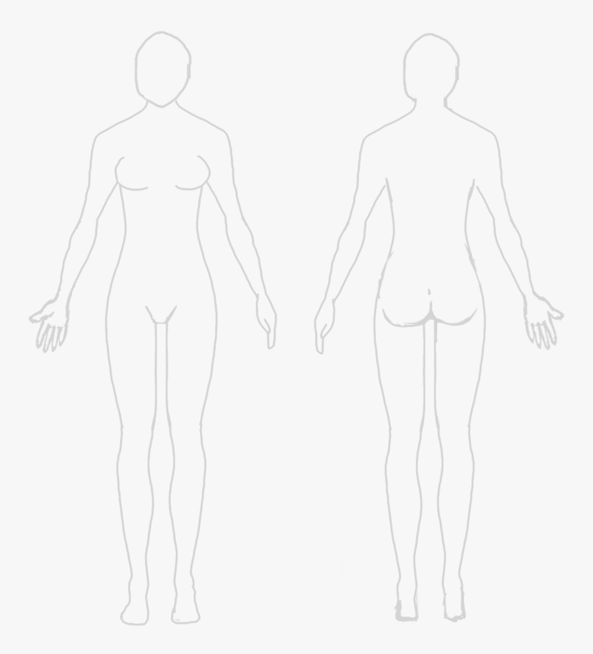 Female Human Body Blank, HD Png Download, Free Download