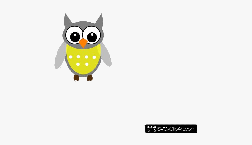 Yellow Owl Gray Clip Art Icon And Clipart Transparent - Clip Art, HD Png Download, Free Download