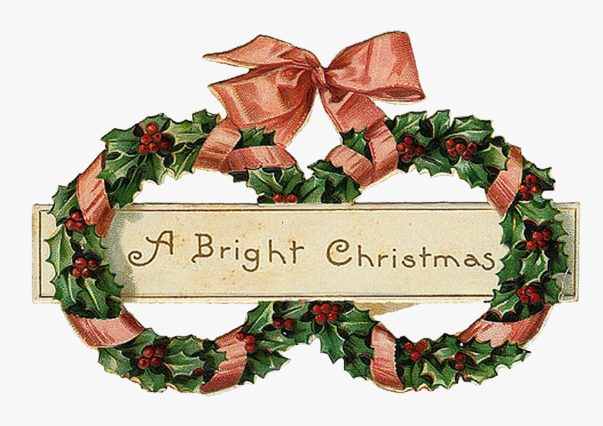 Christmas Wreath Vintage Png, Transparent Png, Free Download