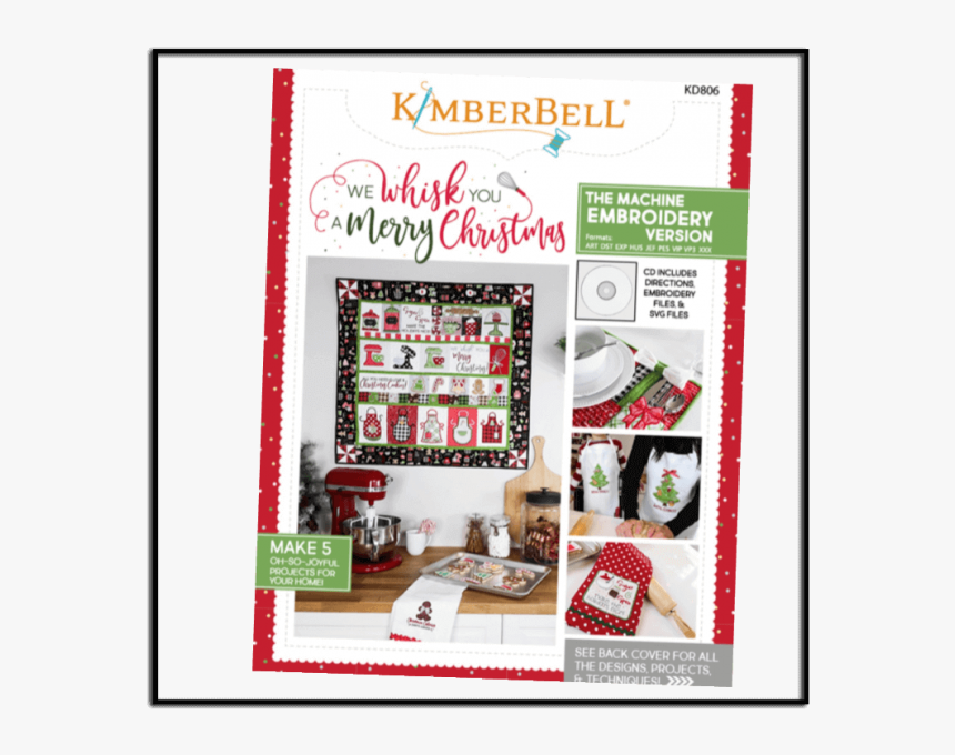 We Whisk You A Merry Christmas Quilt For Embroidery - Kimberbell We Whisk You A Merry Christmas, HD Png Download, Free Download