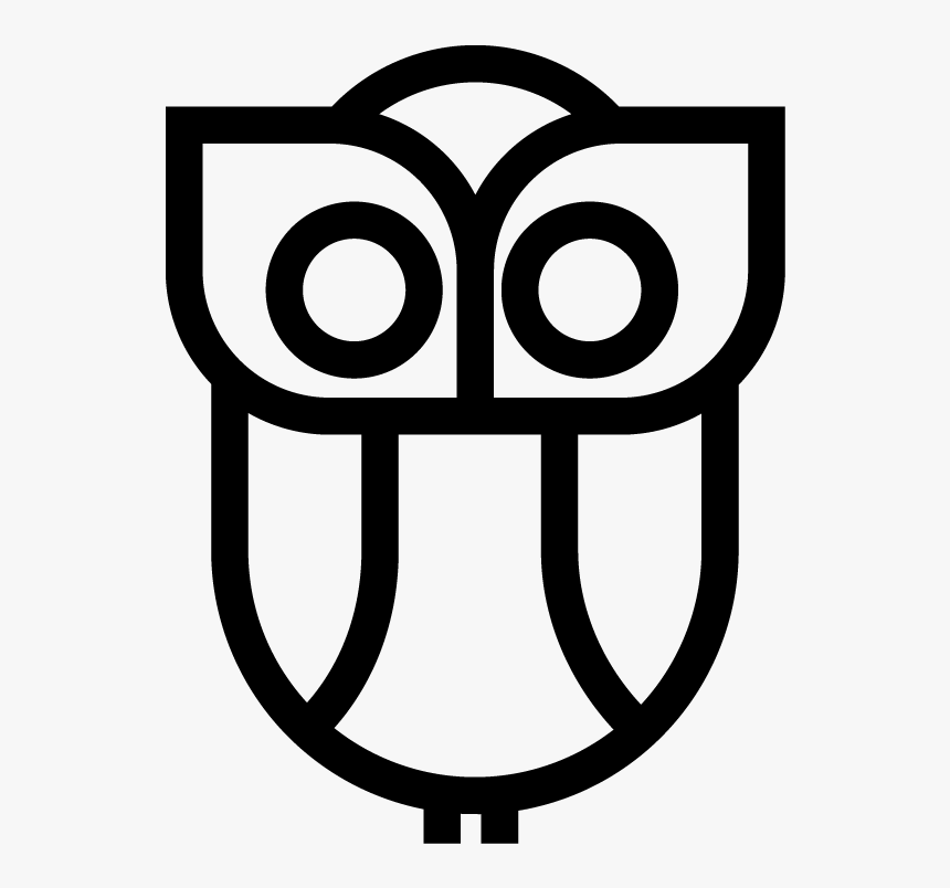 Owl Icon, Copyright Freepix - Cute Animals Clipart Black And White, HD Png Download, Free Download
