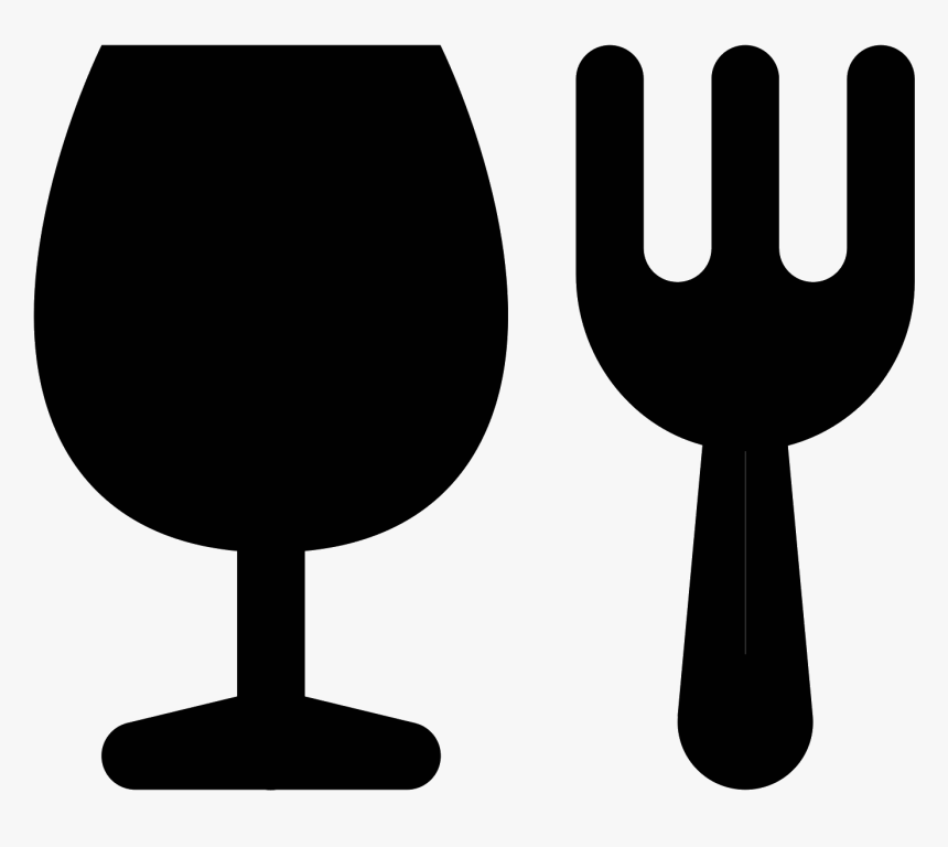 This Icon Contains A Glass And A Fork, HD Png Download, Free Download