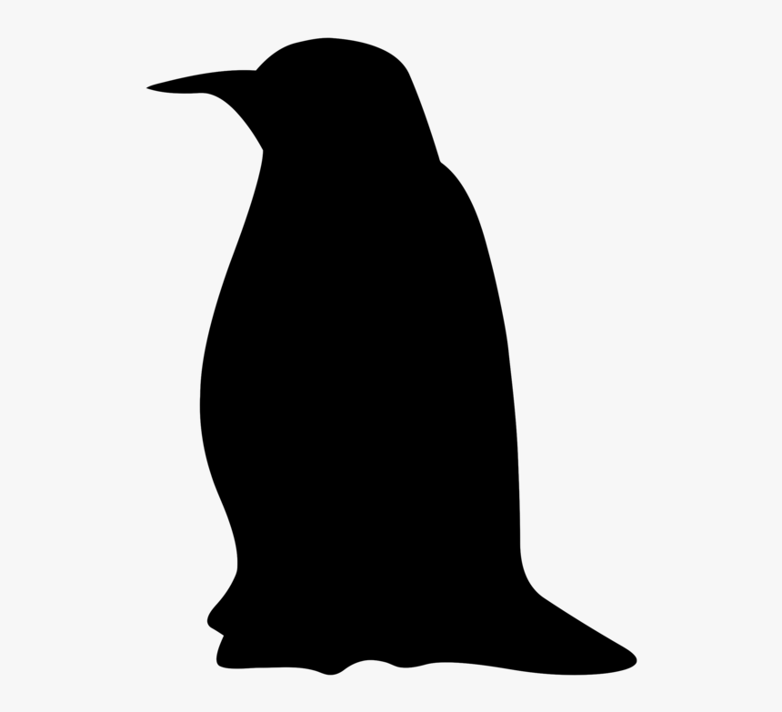 Flightless Bird,silhouette,neck - Silhouette Of A Penguin, HD Png Download, Free Download