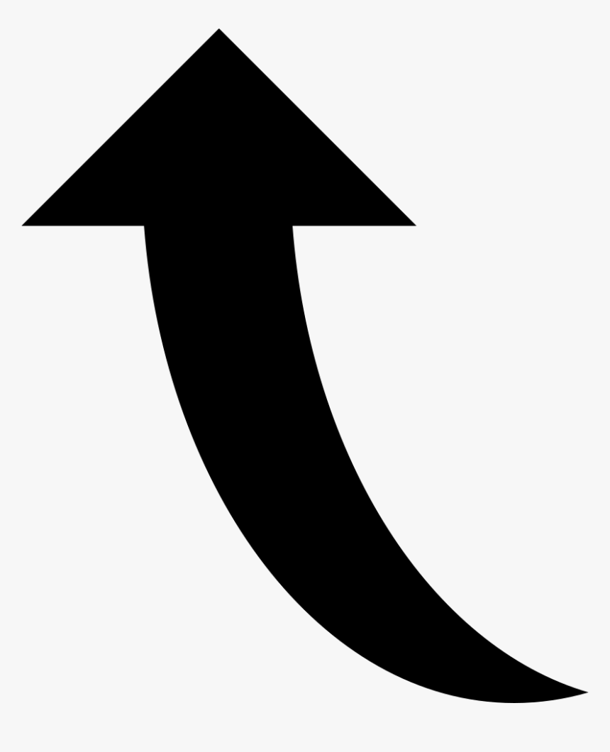 Curved Up Arrow - Flechas Curvas Hacia Arriba, HD Png Download, Free Download