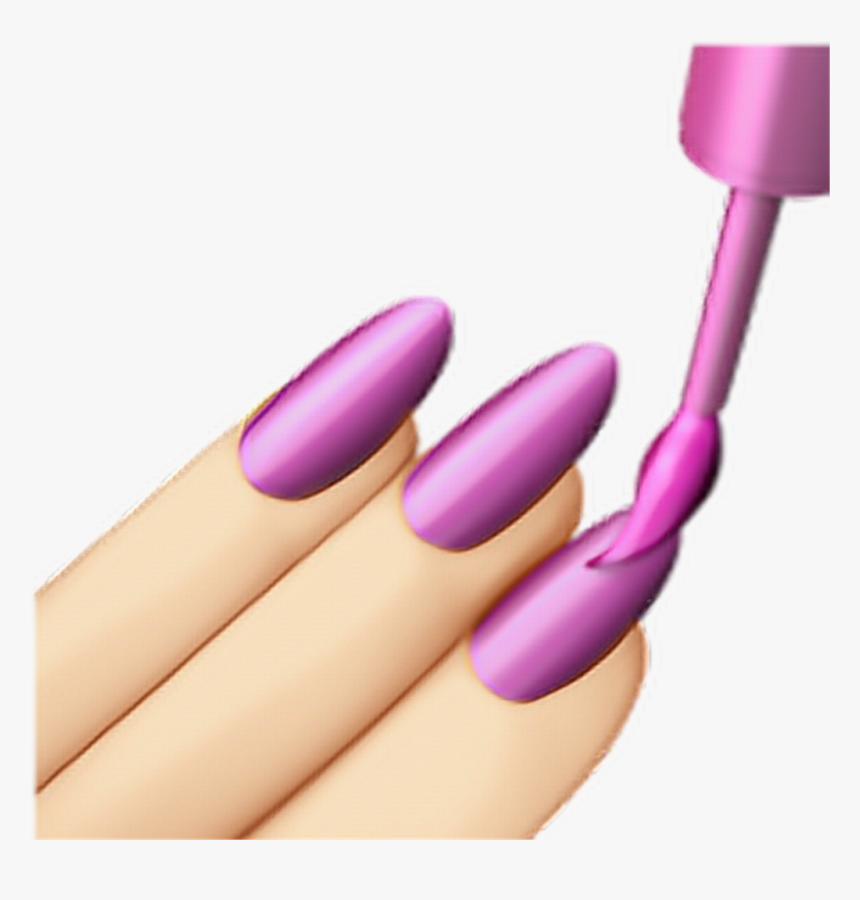 Emoji Unhas Png , Png Download - Iphone Nail Polish Emoji, Transparent Png, Free Download