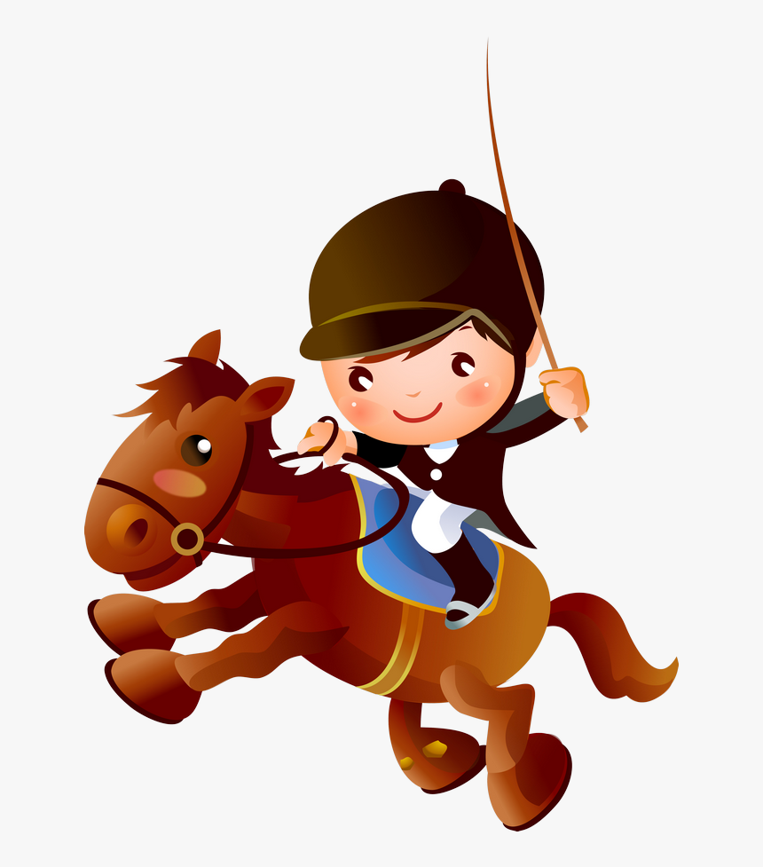 Child Cartoon Horse, HD Png Download, Free Download