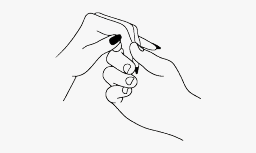 Tumblr Hand Love Blackandwhite - Sketch, HD Png Download, Free Download
