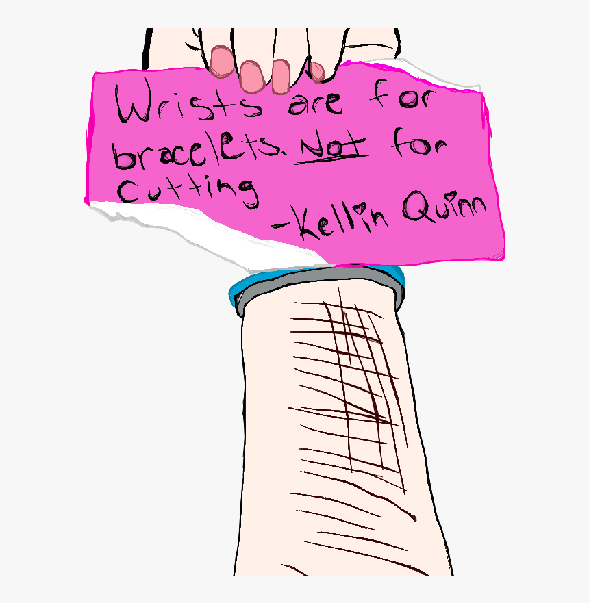 28 Collection Of Wrist Cutting Drawings Tumblr - Drawing Of Cut Wrists, HD Png Download, Free Download