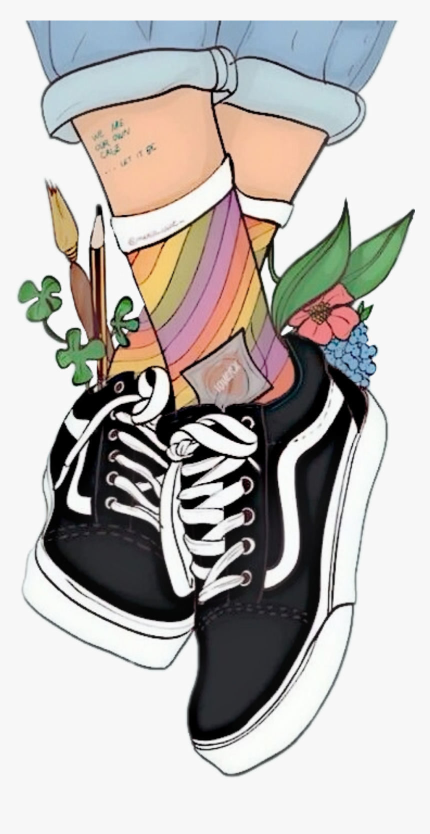 vans sneakers drawing